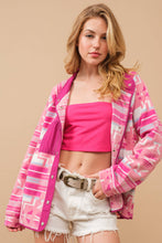 Load image into Gallery viewer, Aztec Fleece Print Outdoor Jacket
