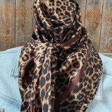 Load image into Gallery viewer, Brown Leopard Wild Rag/Scarf
