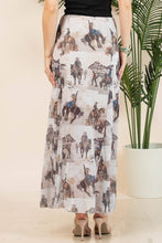 Load image into Gallery viewer, TANIA COWBOY PRINT LINED FULL MESH SKIRT
