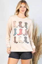 Load image into Gallery viewer, KACY WESTERN BOOOTS GRAPHIC SWEATSHIRT
