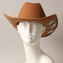 Load image into Gallery viewer, CC Star Rhinestone Trim Cowboy Hat
