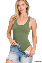 Load image into Gallery viewer, Premium Cotton Racer Back Tank Bodysuit
