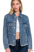 Load image into Gallery viewer, Frayed Denim Jacket
