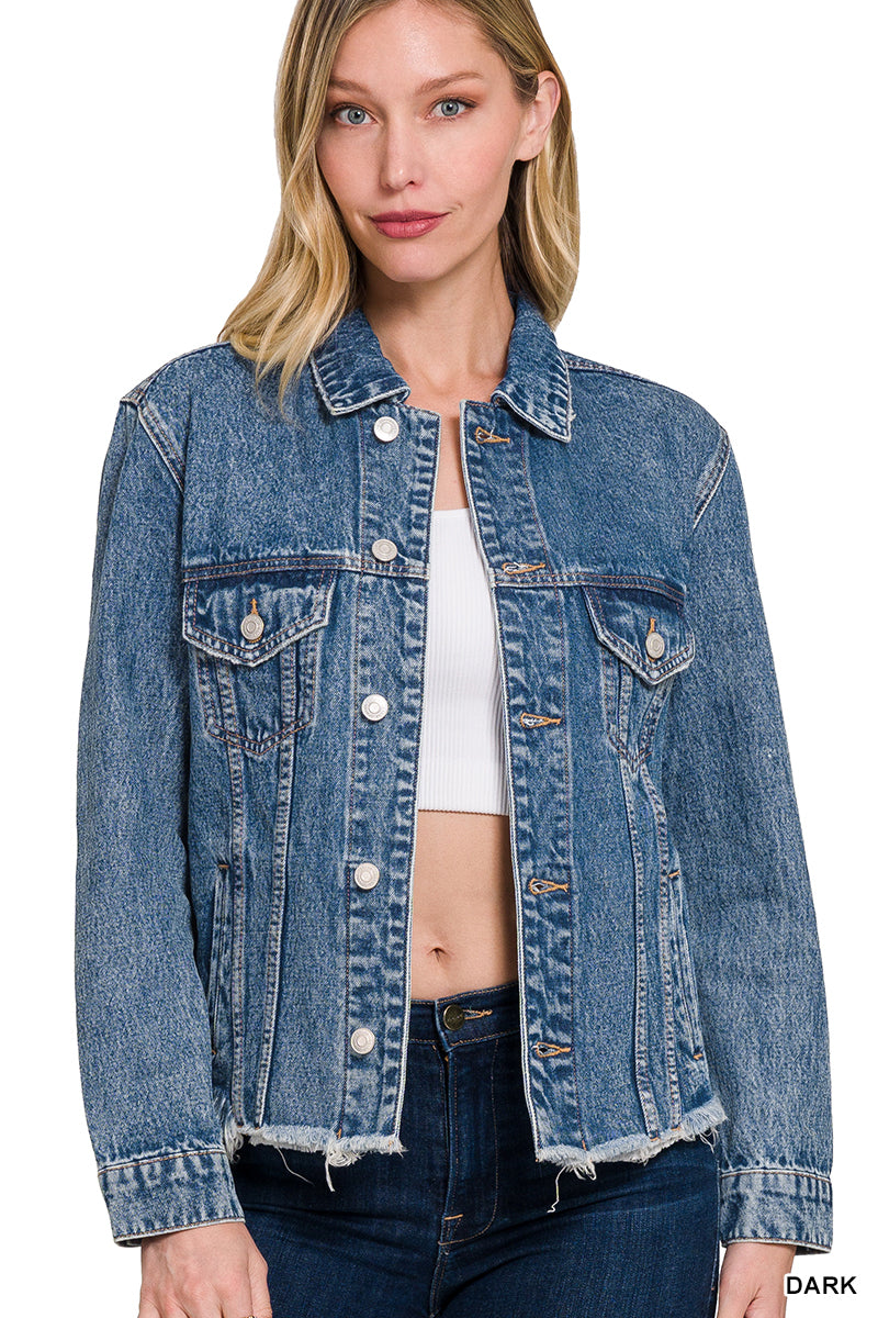 Frayed Denim Jacket