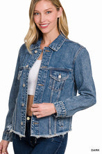 Load image into Gallery viewer, Frayed Denim Jacket
