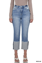 Load image into Gallery viewer, Super High Rise Raw Edge Cuffed Denim
