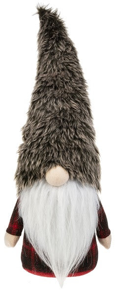 Christmas Faux Fur Hat Gnome Figurine