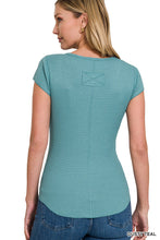 Load image into Gallery viewer, Baby Waffle Snap Button Cap Sleeve Tee
