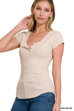 Load image into Gallery viewer, Baby Waffle Snap Button Cap Sleeve Tee
