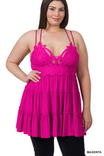 Load image into Gallery viewer, Crochet Lace Ruffle Cami Dress
