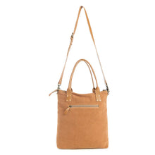 Load image into Gallery viewer, Mesa Maverick Tote Bag in Brown &amp; White
