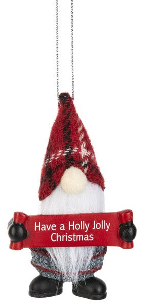 Gnome Ornament - Have a Holly Jolly Christmas