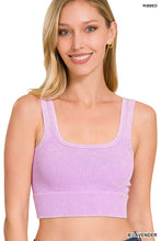 Load image into Gallery viewer, Washed Ribbed Squared Neck Cropped Tank Top
