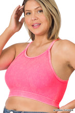 Load image into Gallery viewer, Washed Ribbed Seamless Cropped Cami Top
