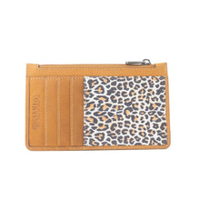 Load image into Gallery viewer, Savannah Chic Leather Credit Card Holder in Leopard Print
