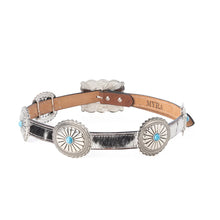 Load image into Gallery viewer, Floracrest Hairon Concho Belt
