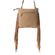 Load image into Gallery viewer, Tumbleweed Trail Fringed hand-tooled bag for women in Light Brown
