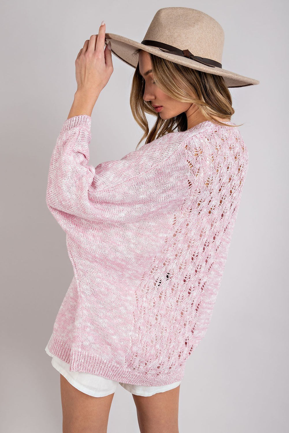 Bethany Bubble Gum Knit Cardigan