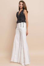 Load image into Gallery viewer, BOHO DENIM VEST TOP WITH LACE UP SIDES
