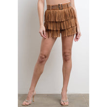 Load image into Gallery viewer, Rhinestone Suede Western Skort
