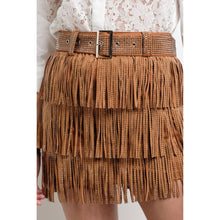 Load image into Gallery viewer, Rhinestone Suede Western Skort
