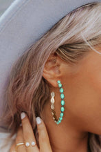 Load image into Gallery viewer, Gem Inlay Retro C-shape Earrings
