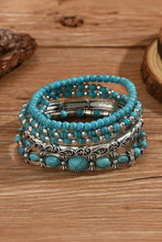 Load image into Gallery viewer, Western Turquoise Beading 5pcs Layered Bracelet
