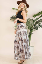 Load image into Gallery viewer, TANIA COWBOY PRINT LINED FULL MESH SKIRT
