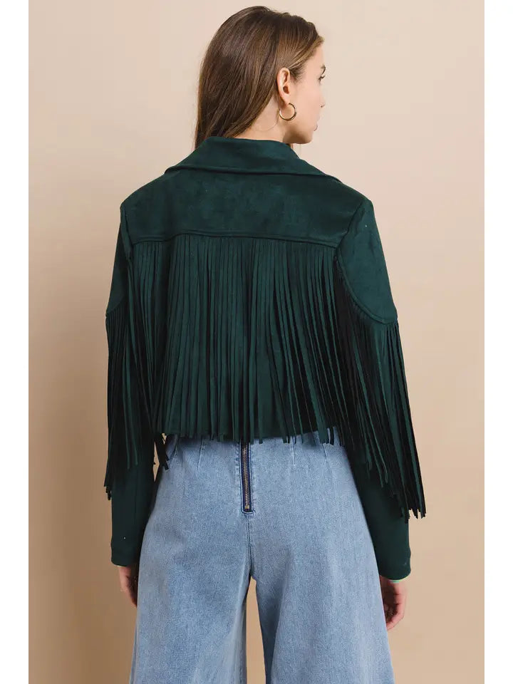 Boho Fringed Suede Jacket