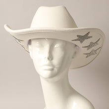 Load image into Gallery viewer, CC Star Rhinestone Trim Cowboy Hat
