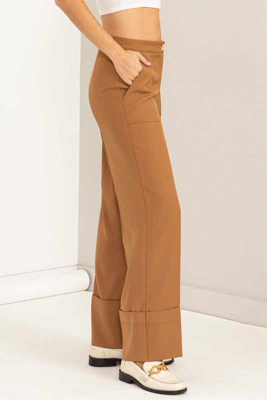 VICTORIA HIGH WAIST CUFFED PANTS