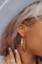 Load image into Gallery viewer, Gem Inlay Retro C-shape Earrings
