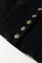 Load image into Gallery viewer, Acid Wash Buttoned Cropped Slim Denim Tank Top
