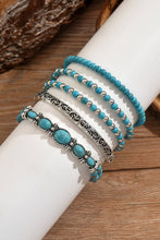 Load image into Gallery viewer, Western Turquoise Beading 5pcs Layered Bracelet
