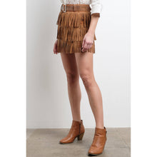Load image into Gallery viewer, Rhinestone Suede Western Skort
