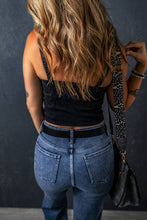 Load image into Gallery viewer, Acid Wash Buttoned Cropped Slim Denim Tank Top
