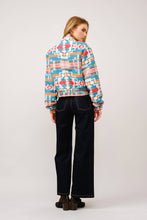Load image into Gallery viewer, Jacquard Aztec Snap Up Bomber Jacket
