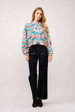 Load image into Gallery viewer, Jacquard Aztec Snap Up Bomber Jacket
