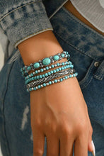 Load image into Gallery viewer, Western Turquoise Beading 5pcs Layered Bracelet
