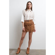 Load image into Gallery viewer, Rhinestone Suede Western Skort

