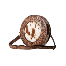 Load image into Gallery viewer, Classic Country Hand-Tooled Round Bag
