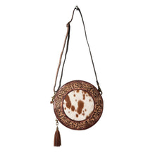 Load image into Gallery viewer, Classic Country Hand-Tooled Round Bag
