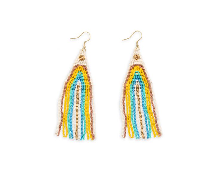Sun’s Ribbon Beaded Earrings
