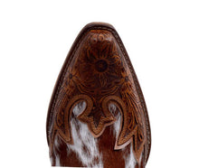 Load image into Gallery viewer, Frisco Falls Hair-on Hide &amp; Hand-tooled Boots
