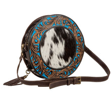 Load image into Gallery viewer, Night Gaze Hand-tooled Round Bag
