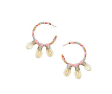 Load image into Gallery viewer, Beaded Earrings With Cowrie Shell Charms
