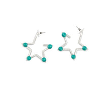 Load image into Gallery viewer, Stars of Mine Silver Tone &amp; Bead Accent Earrings
