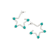 Load image into Gallery viewer, Stars of Mine Silver Tone &amp; Bead Accent Earrings
