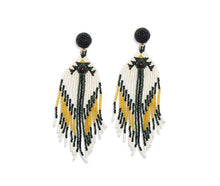 Load image into Gallery viewer, Eagle’s Drumbeat Beaded Earrings
