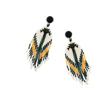 Load image into Gallery viewer, Eagle’s Drumbeat Beaded Earrings
